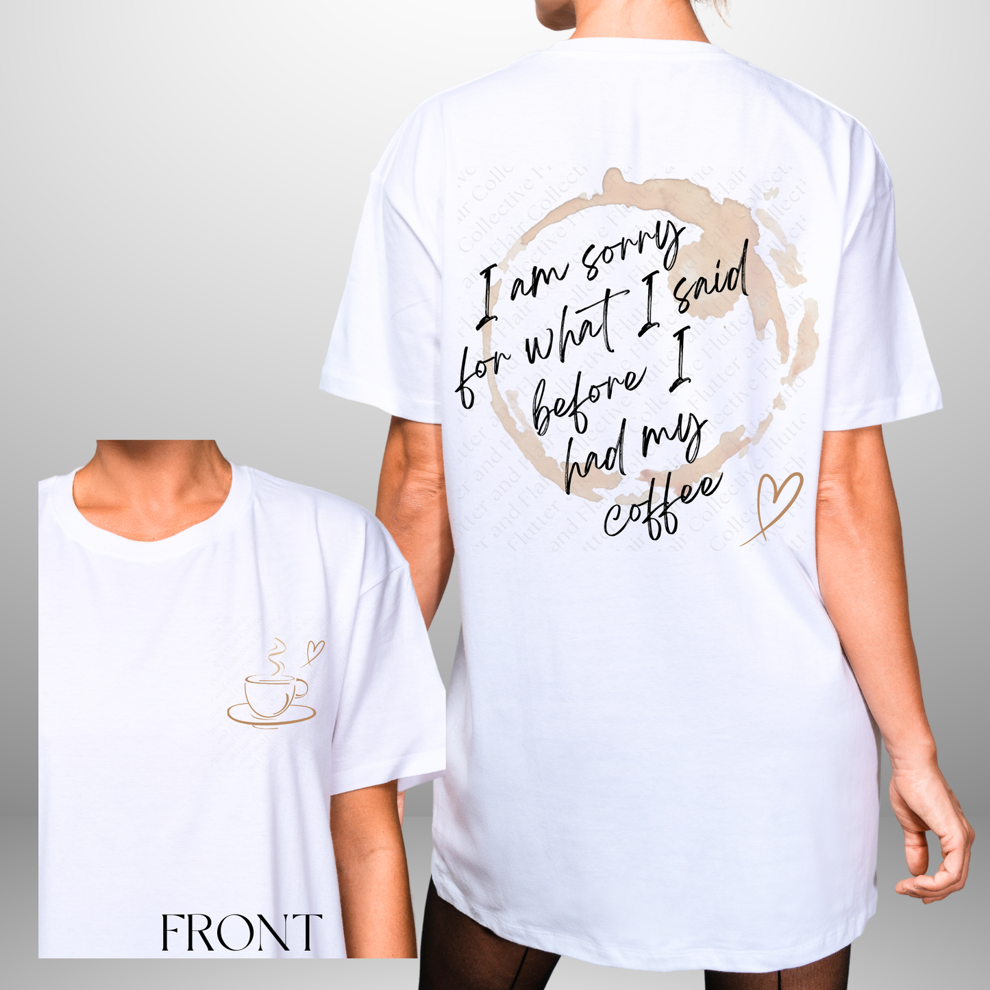 Coffee Stain T-Shirt - Flutter and Flare Collective